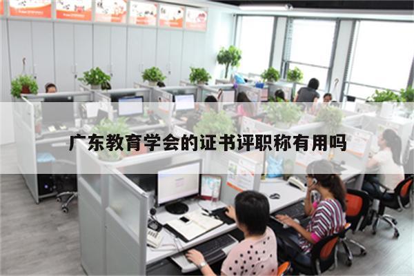 广东教育学会的证书评职称有用吗